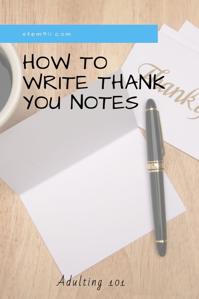 How to Write Thank You Notes - STEM 911